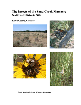 The Insects of the Sand Creek Massacre National Historic Site