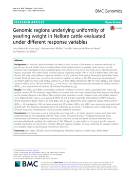 Genomic Regions Underlying Uniformity of Yearling Weight In