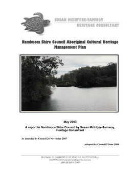 Nambucca Shire Council Aboriginal Cultural Heritage Management Plan