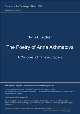 The Poetry of Anna Akhmatova