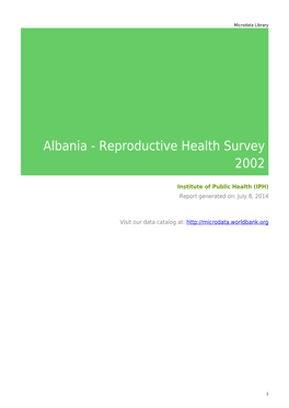 Reproductive Health Survey 2002