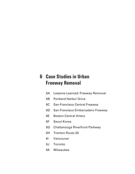 6 Case Studies in Urban Freeway Removal