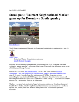 Sneak Peek: Walmart Neighborhood Market Gears up for Downtown South Opening