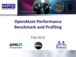 Openatom Performance Benchmark and Profiling