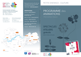 PROGRAMME Des ANIMATIONS