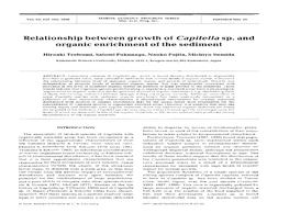 Relationship Between Growth of Capitella Sp. and Organic Enrichment of the Sediment