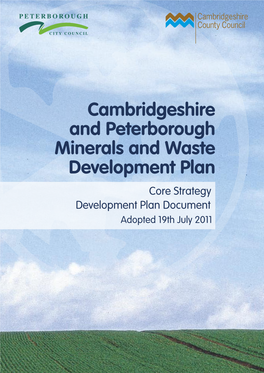 Minerals and Waste Development Plan Core Strategy Development Plan Document Adopted 19Th July 2011