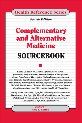 Complementary and Alternative Medicine Sourcebook