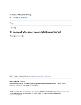 On Black-And-White Paper Image-Stability Enhancement