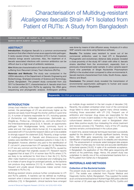 Alcaligenes Faecalis Strain AF1 Isolated From