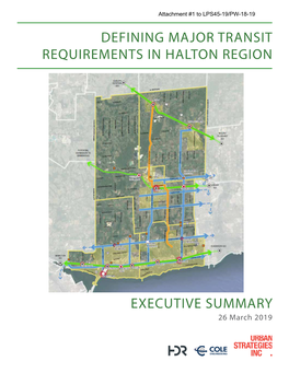 Defining Major Transit Requirements in Halton Region