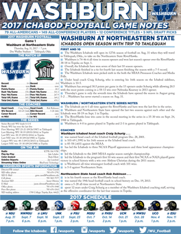 2017 Ichabod Football Game Notes