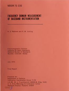 Frequency Domain Measurement of Baseband Instrumentation