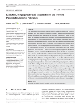 Evolution, Biogeography and Systematics of the Western Palaearctic Zamenis Ratsnakes