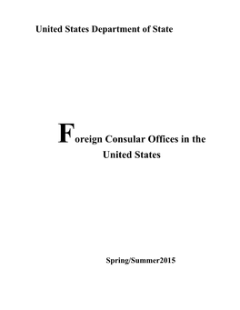 Foreign Consular Offices in the United States