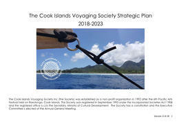 The Cook Islands Voyaging Society Strategic Plan 2018-2023