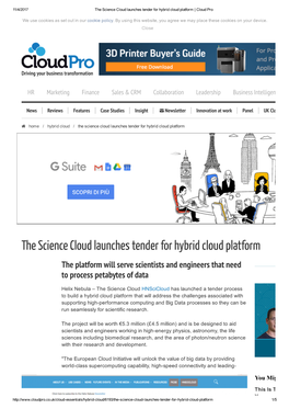 The Science Cloud Launches Tender for Hybrid Cloud Platform | Cloud Pro