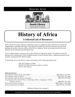 History of Africa