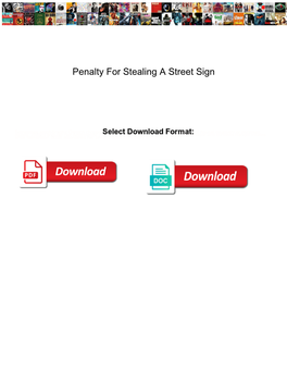 Penalty for Stealing a Street Sign