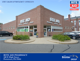 RITE AID PHARMACY 340 E High Street Pottstown, PA 19464 TABLE of CONTENTS