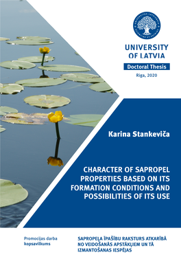 Karina Stankeviča CHARACTER of SAPROPEL