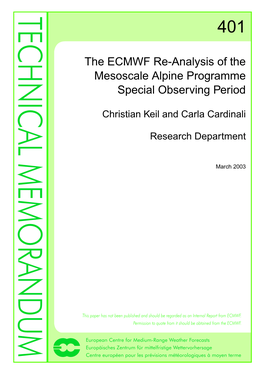 The ECMWF Re-Analysis of the Mesoscale Alpine Programme Special Observing Period