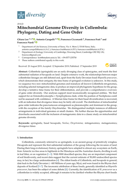 Phylogeny, Dating and Gene Order