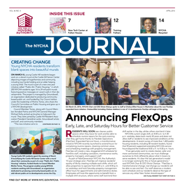 Announcing Flexops “This New Initiative Aims to (CONTINUED on PAGE 12) Early, Late, and Saturday Hours for Better Customer Service