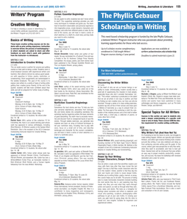 The Phyllis Gebauer Scholarship in Writing