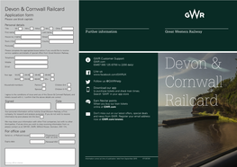 Devon & Cornwall Railcard