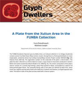 A Plate from the Xultun Area in the FUNBA Collection