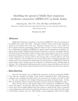 MERS-Cov) in Saudi Arabia