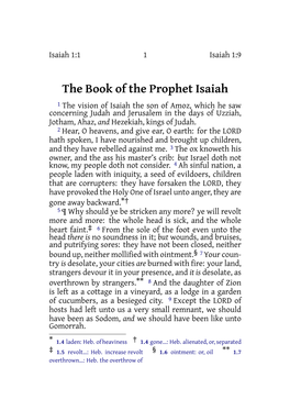 The Book of the Prophet Isaiah