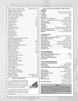 2004-05 Coastal Women's Basketball