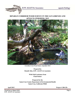 Riparian Corridor Wood Survey in the San Lorenzo and Aptos Watersheds, 2015