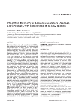 Araneae, Leptonetidae), with Descriptions of 46 New Species