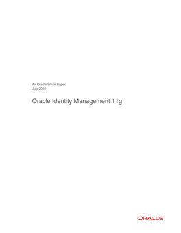Oracle Identity Management 11G