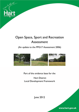 Open Space, Sport and Recreation Assessment (An Update to the PPG17 Assessment 2006)