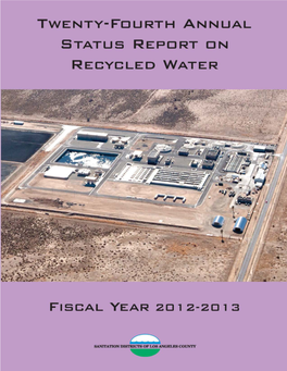 Fourth ANNUAL STATUS REPORT on RECYCLED WATER USE