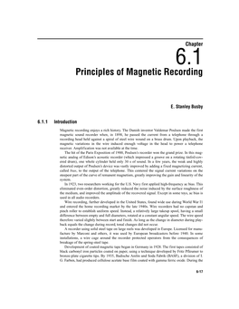 Principles of Magnetic Recording
