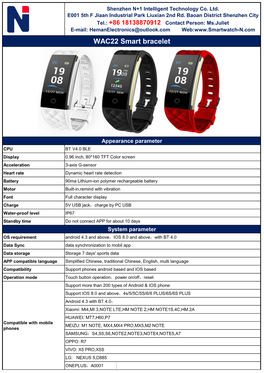 WAC22 Smart Bracelet