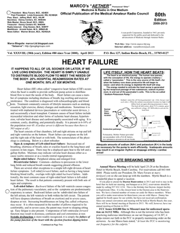 Heart Failure It Happens to All of Us, Sooner Or Later, If We Live Long Enough