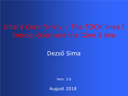 Intel's Core Family – the TOCK Lines I Introduction and the Core 2 Line