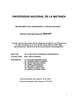 Ad Nacional De La Matanza