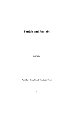 Panjab and Panjabi