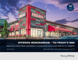 Offering Memorandum • Tgi Friday's