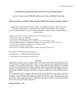 Measurement of Shifts in the Electron Affinities Along Isotopic Chains