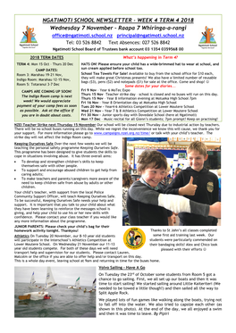 Ngatimoti School Newsletter