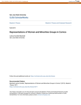 Representations of Women and Minorities Groups in Comics