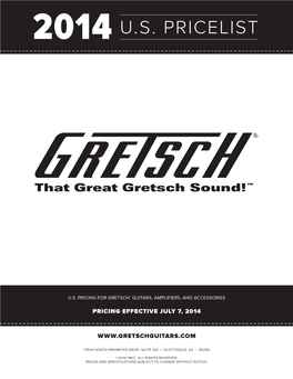 2014 Gretsch BW Consumer Pricelist.Indd